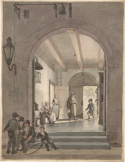 The Entrance of the Evangelical Lutheran Diaconal and Boarding House in Amsterdam by Johannes Jelgerhuis